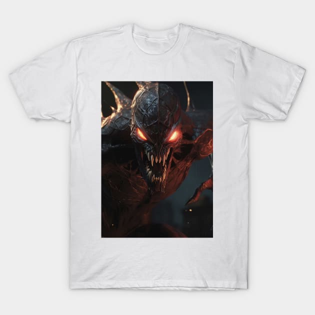 Dark Fantasy Demon T-Shirt by CollSram